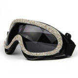 Rhinestone Trimmed Sports Goggles | Oversized Steampunk Glasses | Protective Eyewear