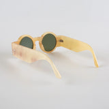 Genuine Horn Round Frame Sunglasses | Rough Finish | Uv400 Lens
