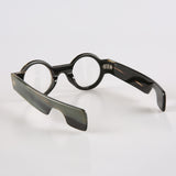 Naturhornbrille | Brille mit rundem Rahmen | Anti-Blaulicht-Blockierung | Handgefertigte Brillen