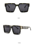 Oversized-Sonnenbrille mit quadratischem Rahmen
