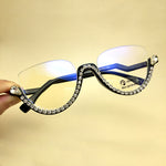 Cat-Eye-Lesebrille | Anti-Blaulicht-Brille | Brillen mit Strassbesatz
