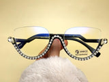 Cat-Eye-Lesebrille | Anti-Blaulicht-Brille | Brillen mit Strassbesatz